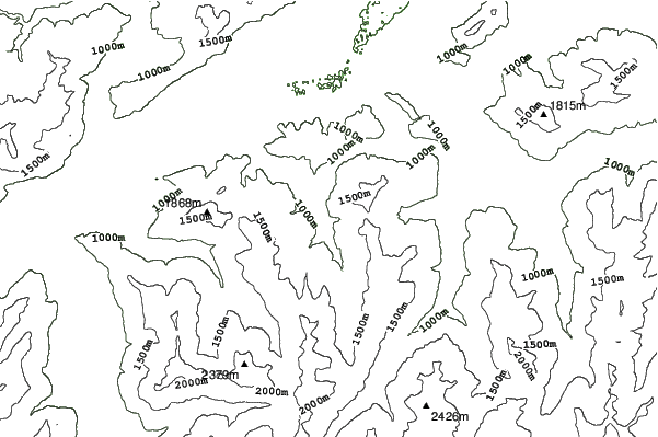 Niederau - Wildschonau neighbourhood contours