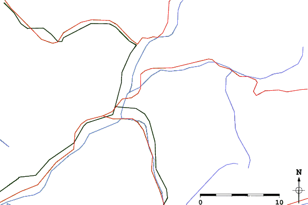 Roads and rivers close to Notre Dame de Bellecombe