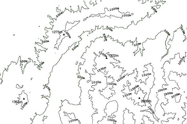 Nozawa Onsen neighbourhood contours