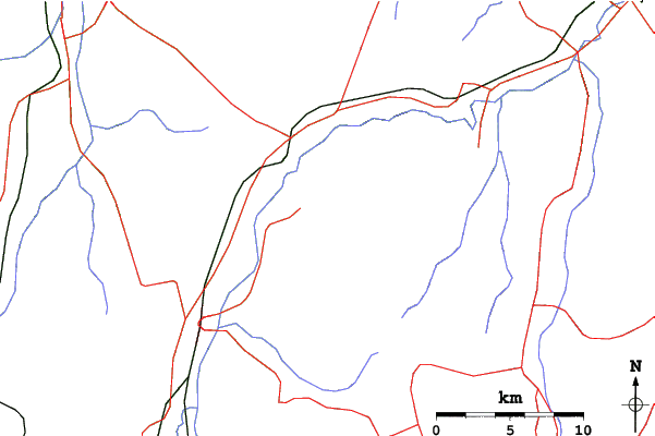 Roads and rivers close to Nozawa Onsen