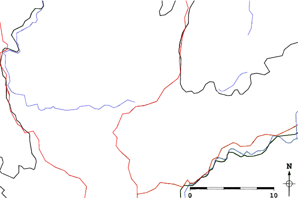 Roads and rivers close to Oberwiesenthal