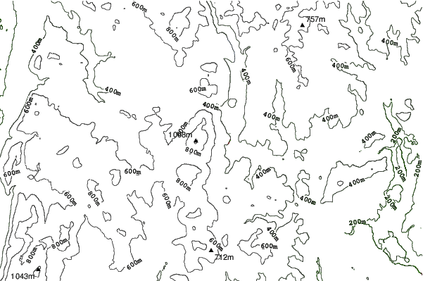 Okemo Mountain neighbourhood contours