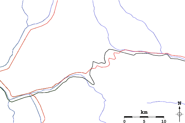 Roads and rivers close to Portillo