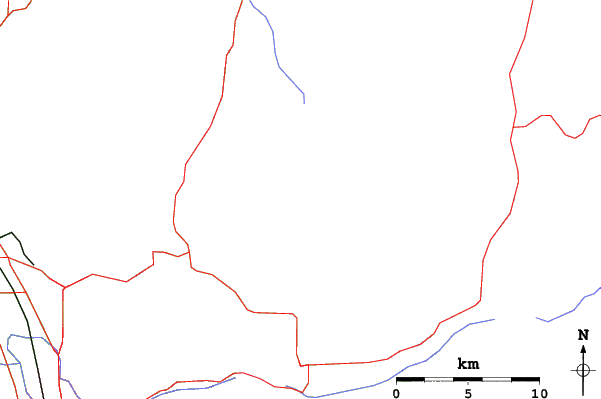 Roads and rivers close to Powder Mountain