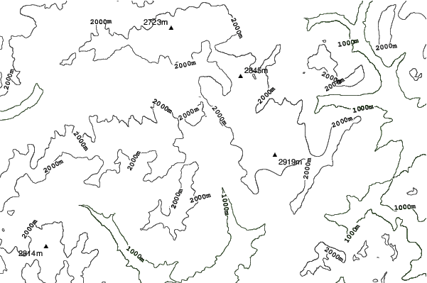 Primiero-Passo Cereda neighbourhood contours