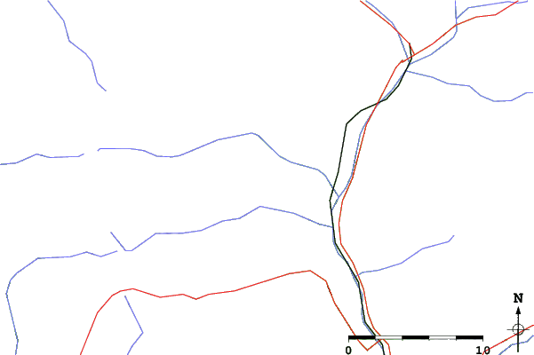 Roads and rivers close to Puy St Vincent