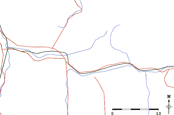 Roads and rivers close to Radstadt/Altenmarkt