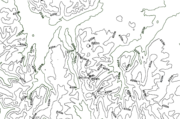 Raise (Lake District Ski neighbourhood contours