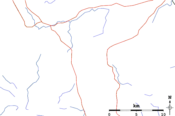 Roads and rivers close to Raise (Lake District Ski