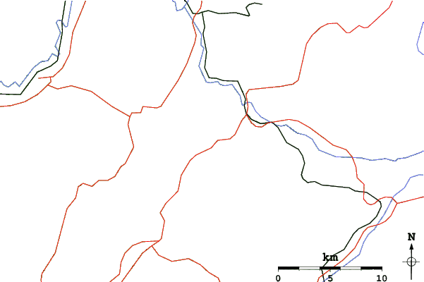 Roads and rivers close to Rusutsu Resort