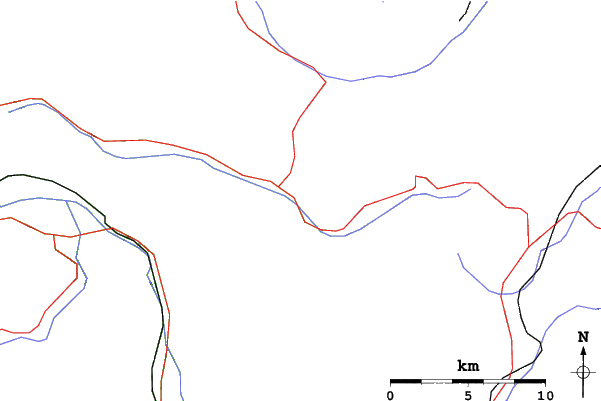Roads and rivers close to Samoens
