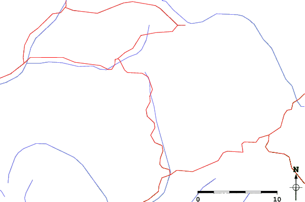 Roads and rivers close to San Martino Di Castrozza