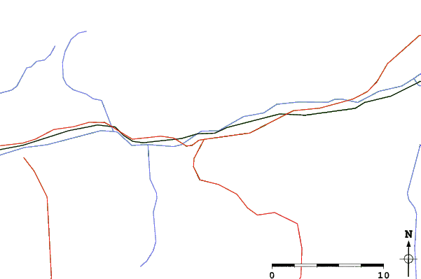 Roads and rivers close to Schladming