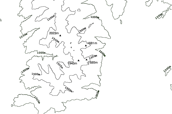 Schweitzer Mountain neighbourhood contours