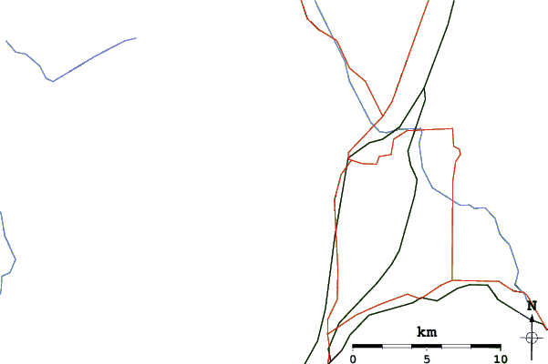 Roads and rivers close to Schweitzer Mountain