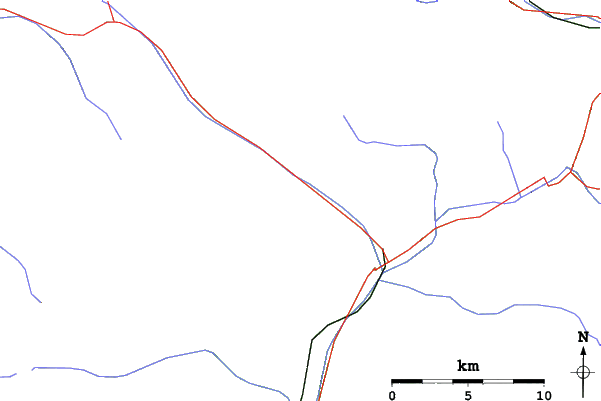 Roads and rivers close to Serre Chevalier