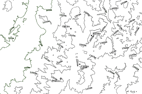 Shiga Kogen-Hasuike neighbourhood contours
