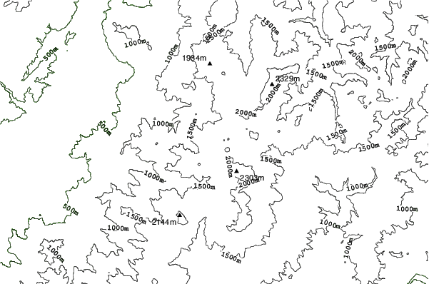 Shiga Kogen-Kidoike neighbourhood contours