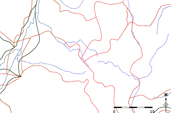 Roads and rivers close to Shiga Kogen-Kidoike