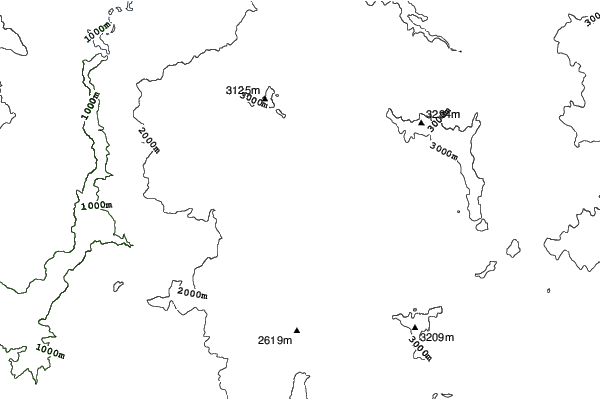 China Peak Mountain Resort neighbourhood contours