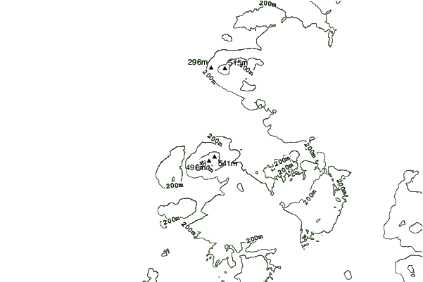 Ski Bromont neighbourhood contours