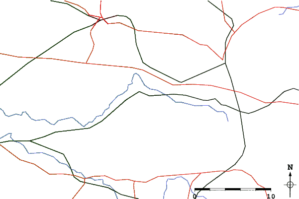 Roads and rivers close to Ski Bromont