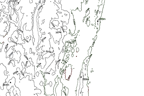 Ski Sundown neighbourhood contours