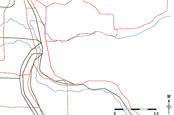 Roads and rivers close to Snowbasin