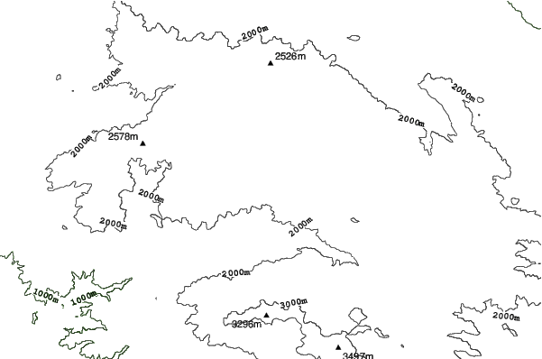 Snow Summit neighbourhood contours
