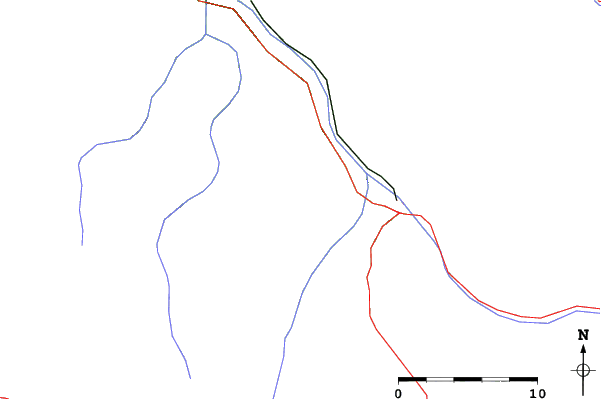 Roads and rivers close to Snowmass