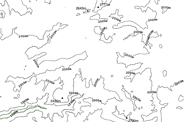 Soda Springs neighbourhood contours