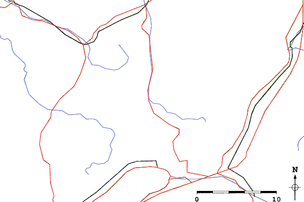 Roads and rivers close to Sörenberg