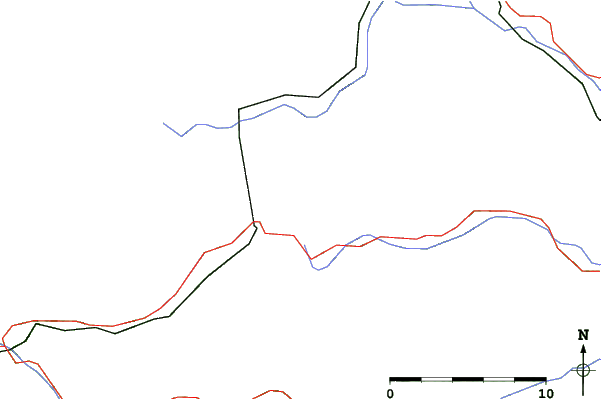 Roads and rivers close to Soriska Planina