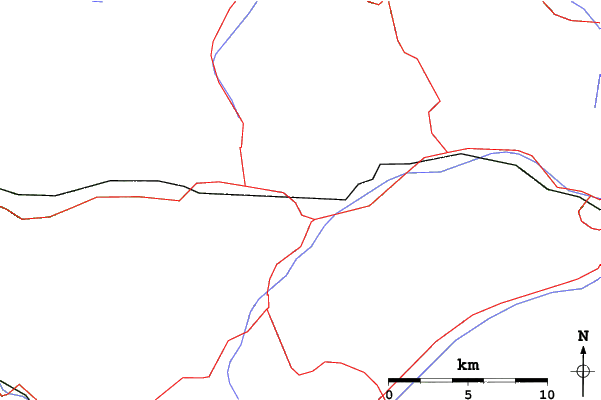 Roads and rivers close to St. Christoph
