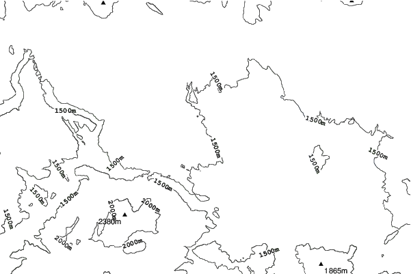 Stover Mountain Ski Area neighbourhood contours