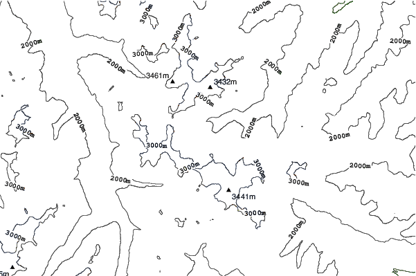 Stubai Glacier neighbourhood contours