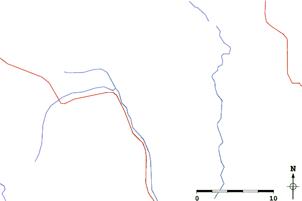 Roads and rivers close to Sugarloaf