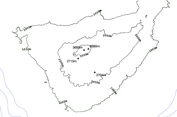 Mount Teide neighbourhood contours