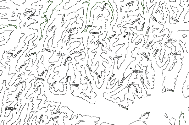 Temple Basin neighbourhood contours