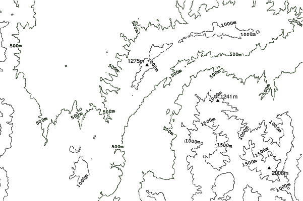 Togari Onsen neighbourhood contours