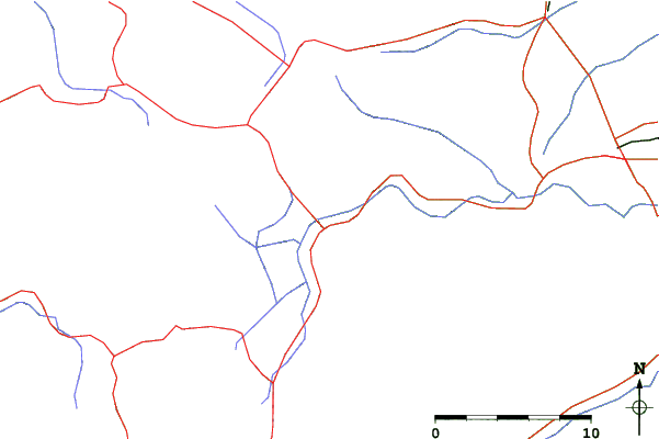 Roads and rivers close to Towadako Onsen