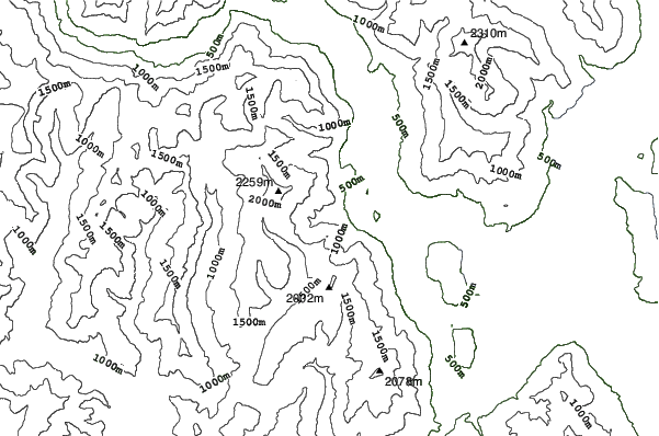 Treble Cone neighbourhood contours