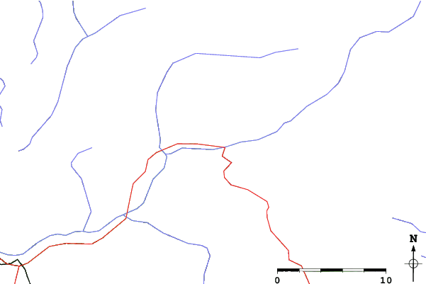 Roads and rivers close to Val Cenis