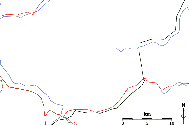 Roads and rivers close to Vogel
