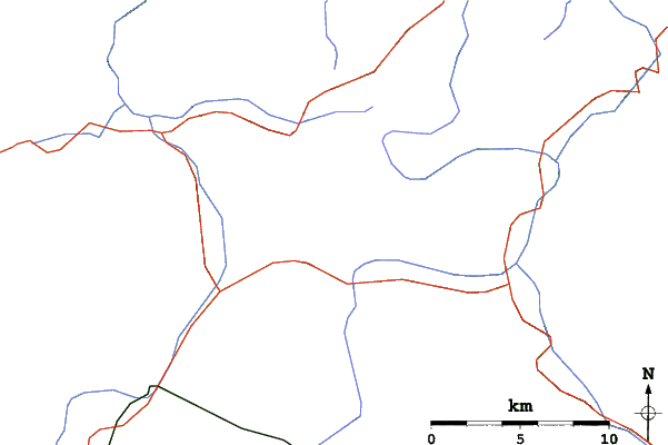 Roads and rivers close to Waidring