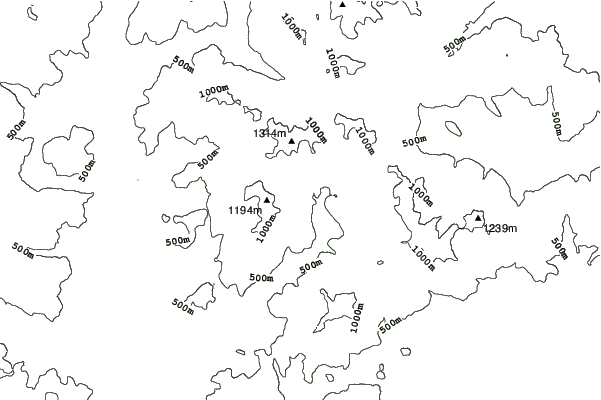 Waterville Valley neighbourhood contours