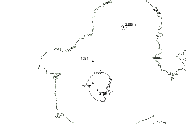 Whakapapa neighbourhood contours