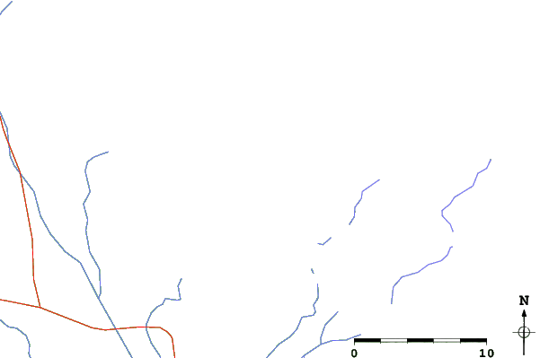 Roads and rivers close to White Pine