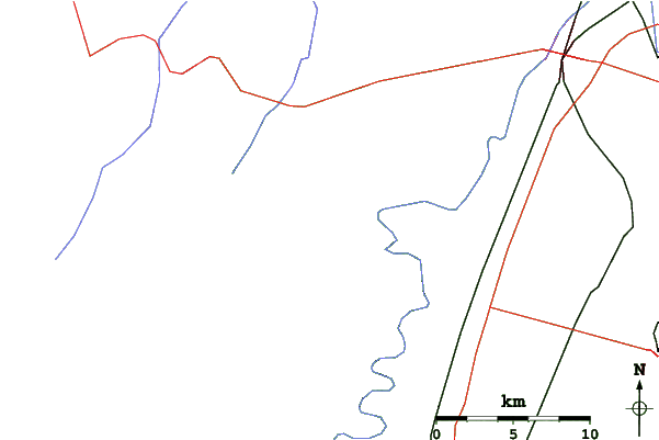 Roads and rivers close to Whitetail Resort