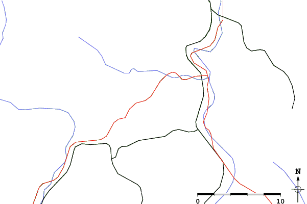 Roads and rivers close to Yablunytsia